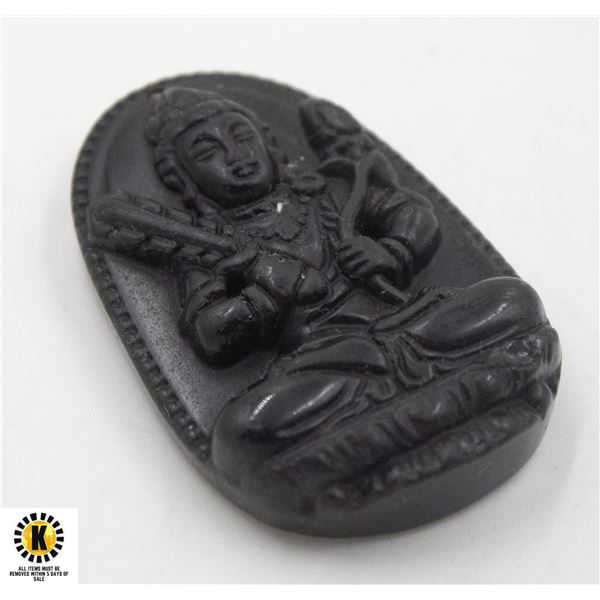 #171- NATURAL BLACK OBSIDIAN BUHHDA PENDANT