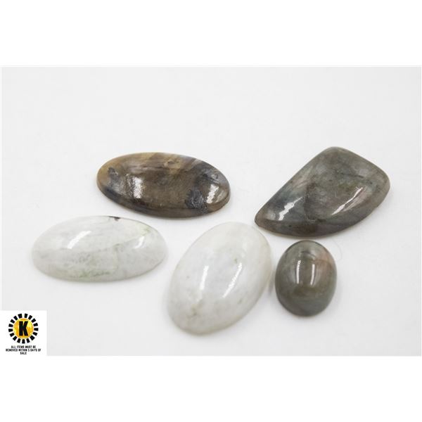 #58-NATURAL LABADORITE ,MOONSTONES  92.50 CT
