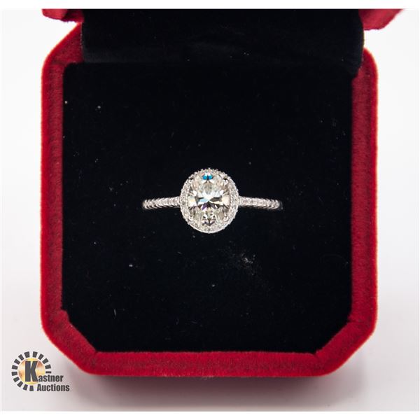 #1053-1.50 CT GRA CERTIFIED OVAL CUT MOISSANITE