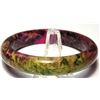 Image 3 : 6)  NATURAL PEACOCK PEACH BLOSSOM JADE BRACELET,