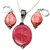 Image 1 : 13) SET OF NATURAL PEACH BLOW PINK ONYX AGATE