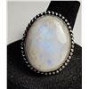 Image 1 : 17)  NATURAL ROUND BLUE FIRE MOONSTONE OVAL CUT