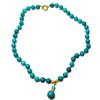 Image 1 : 11)  NATURAL 8 MM BLUE TURQUOISE ROUND GEMSTONE