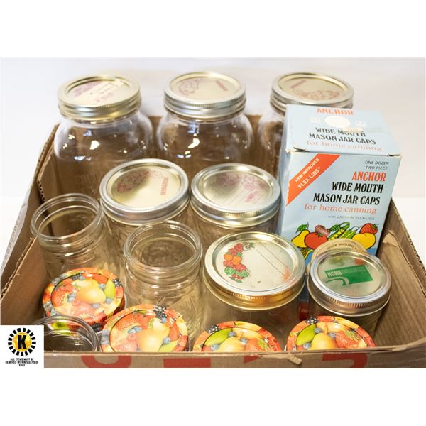 3 FLATS OF CANNING JARS