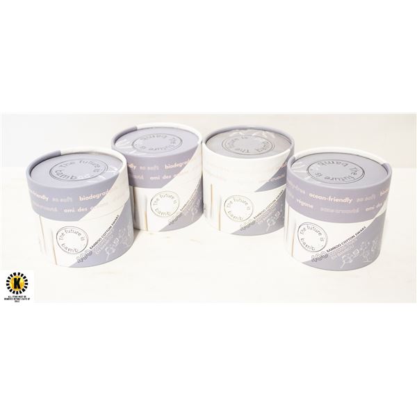 THE FUTURE IS BAMBOO COTTON SWABS- 4 BOXES