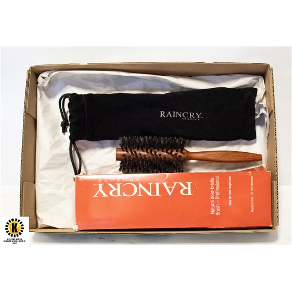 RAINCRY BOAR BRISTLE HAIR BRUSH- MEDIUM- NEW