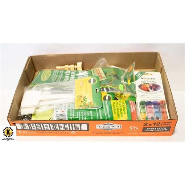 GARDENING ITEMS- BOX LOT ASSORTED- NEW