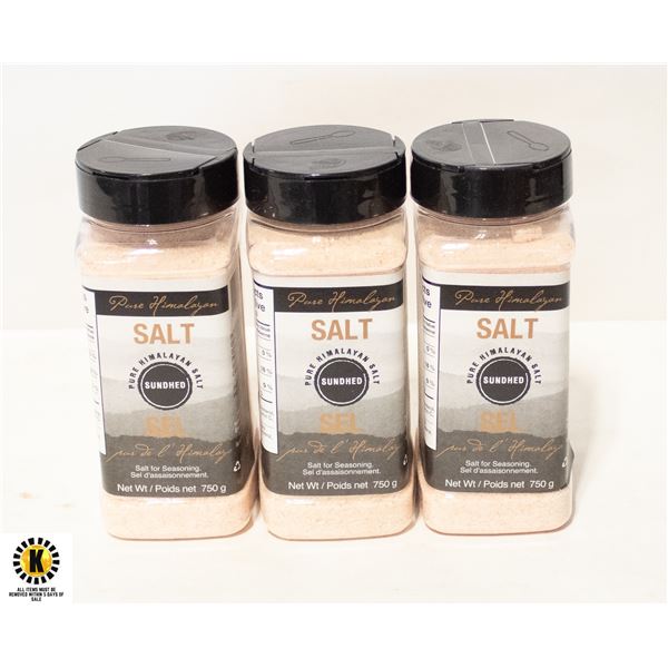 SUNDHED HIMALAYAN SALT- 750 GM- LOT OF 3