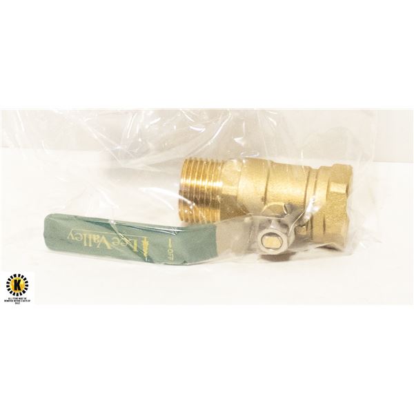 LEE VALLEY STRAIGHT  METAL SHUT OFF VALVE- NEW