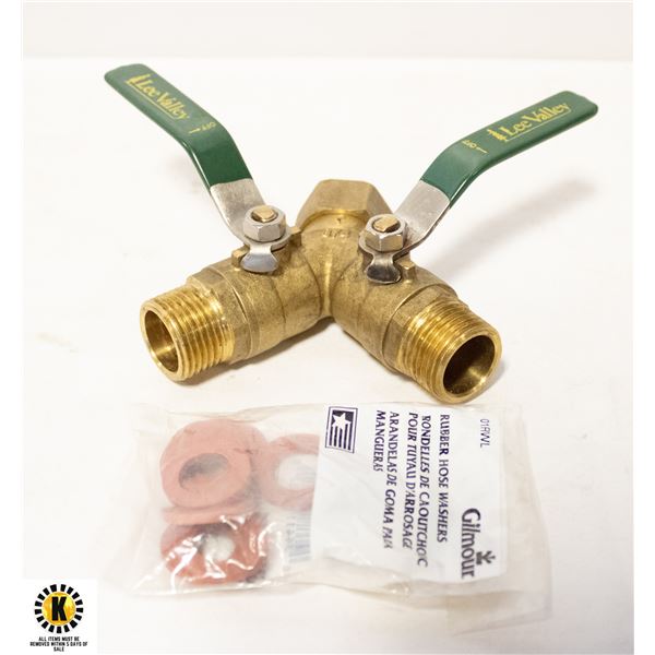 LEE VALLEY "Y" METAL SHUT OFF VALVE- NEW
