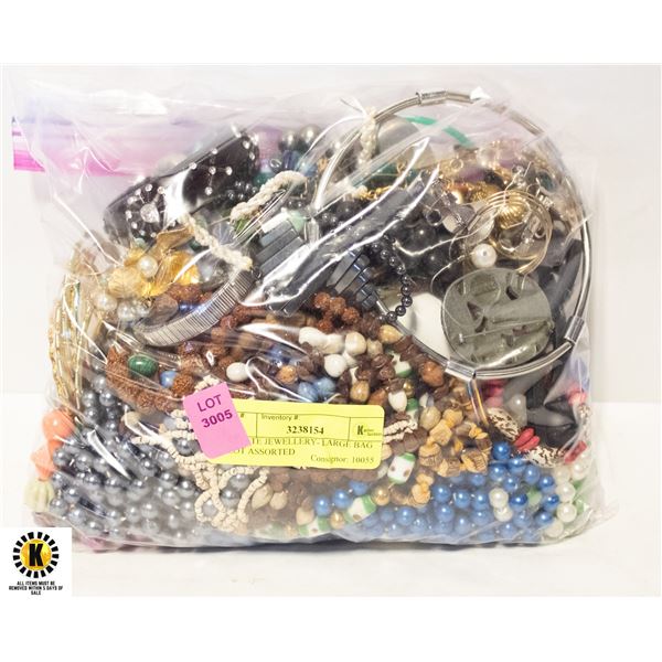 ESTATE JEWELLERY- LARGE BAG LOT ASSORTED