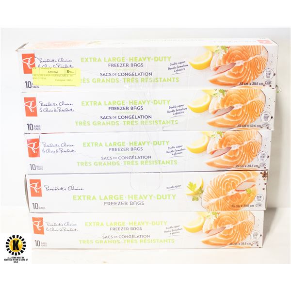 FREEZER BAGS- EXTRA LARGE- 50 BAG TOTAL
