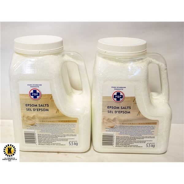 PSP BRAND EPSOM SALTS- 5.5 KG- LOT OF 2 NEW