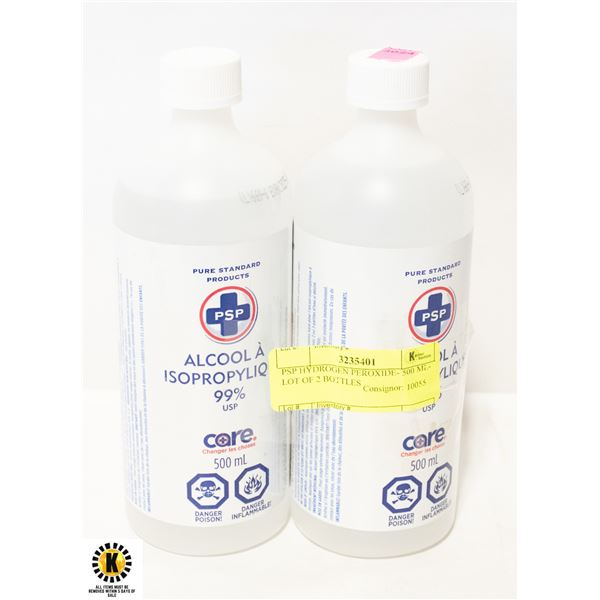 PSP HYDROGEN PEROXIDE- 500 ML- LOT OF 2 BOTTLES
