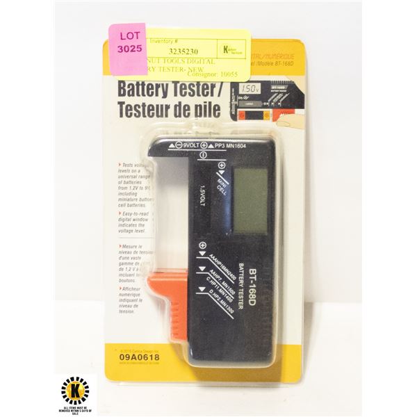 CHESTNUT TOOLS DIGITAL BATTERY TESTER- NEW