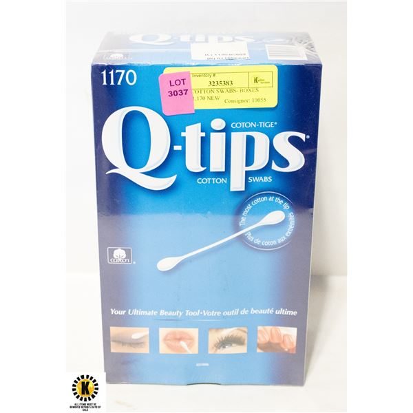 Q-TIPS COTTON SWABS- BOXES TOTAL 1,170 NEW