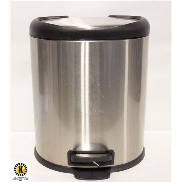 METAL STEP ON GARBAGE CAN 14" HIGH