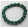 Image 1 : #93-GREEN MALACHITE BARCELET 10MM/ 7.5"