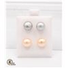 Image 1 : #143-NATURAL AKOYA PEARL EARRINGS  2PCS