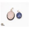 Image 1 : #70-NATURAL LAPIZ LAZULI & MOONSTONES PENDANT