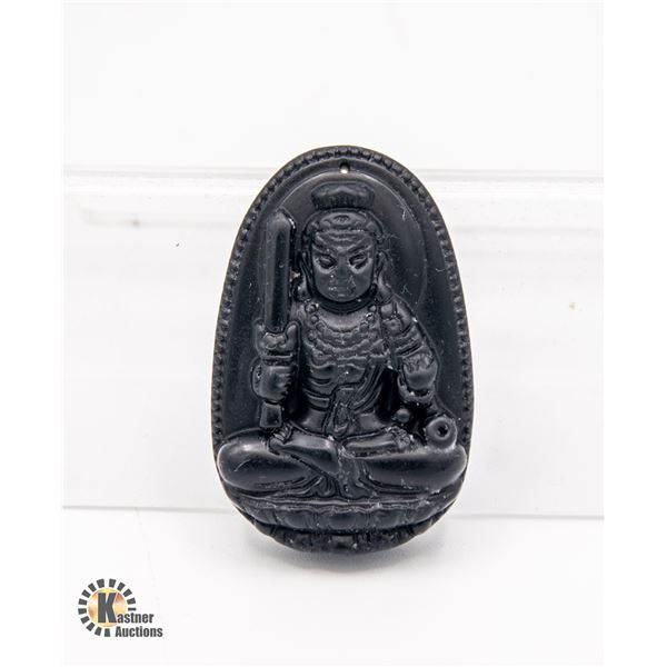 #178- NATURAL BLACK OBSIDIAN BUHHDA PENDANT