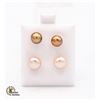 Image 1 : #150-NATURAL AKOYA PEARL EARRINGS  2PCS