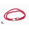 Image 1 : #05- NATURAL RED JADE ,PEARL  NECKLACE 18"
