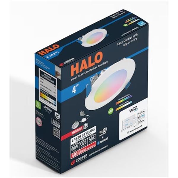 NEW HALO SMART WIFI SLIM CANLESS DOWNLIGHT - LASTS