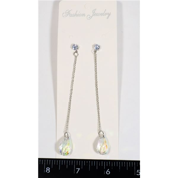 NEW LARGE TEAR DROP CHANDELIER EARRINGS