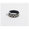 Image 1 : NEW SIZE 10 SILVER TONE AND BLACK CHECKER BOARD