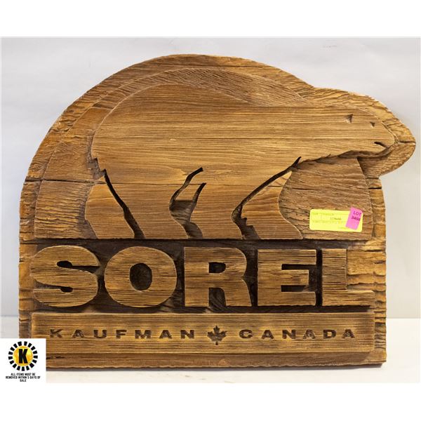 SOREL SIGN 15.5? x 19.5?
