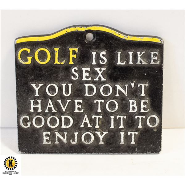 METAL GOLF SIGN