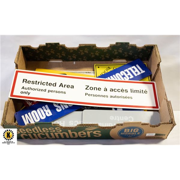 LOT OF VARIOUS SIGNS