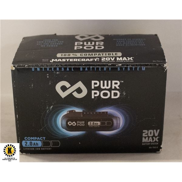 PWR POD UNIVERSAL BATTERY SYSTEM