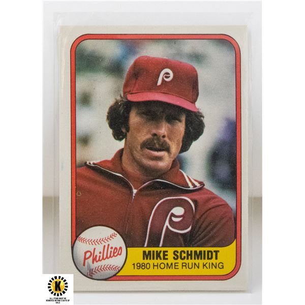 1981 FLEER MIKE SCHMIDT CARD NUMBER 640