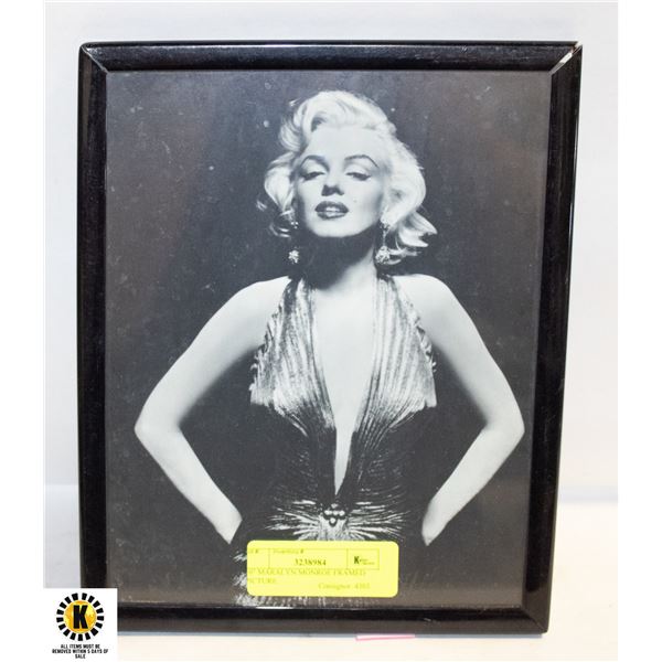 10" MARALYN MONROE FRAMED PICTURE