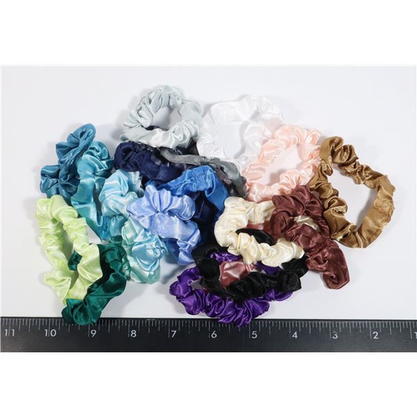 20 NEW MINI SIZE VARIOUS COLORED HAIR SCRUNCHES