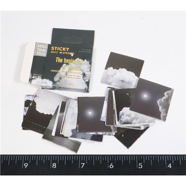 NEW BLACK AND WHITE SKY THEME STICKERS