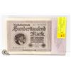 Image 1 : 100,000 MARKS REICHS BANK NOTE S.11431518 1923