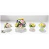 Image 1 : LOT OF 4 BONE CHINA FLORAL ARRANGMENTS