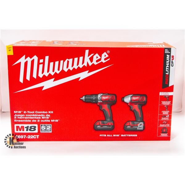 NEW MILWAUKEE M18 2-TOOL COMBO KIT