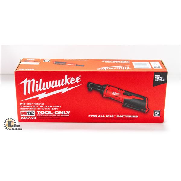 NEW MILWAUKEE  M12 CORDLESS 3/8 RATCHET