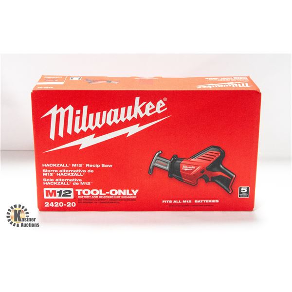NEW MILWAUKEE M12 HACKZALL RECIP SAW TOOL-ONLY