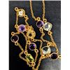 Image 1 : BZ1998-60A SILVER 4.76G STONE 10CT 18"  NECKLACE