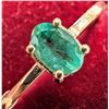 Image 1 : BZ1998-86A 14K 1.5G EMERALD 0.5CT RING