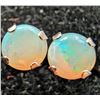 Image 1 : BZ1998-100A 10K GENUINE OPAL 4MM EARRINGS