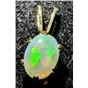 Image 1 : BZ1998-96A SILVER OPAL 6X4MM PENDANT
