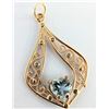 Image 1 : BZ1998-83A 10K 0.95G BLUE TOPAZ 0.9CT PENDANT