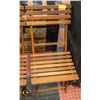 Image 1 : 2 FOLDING WOODEN PATIO CHAIRS