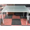 Image 1 : GLASS TOP KITCHEN TABLE 43" X 29" X 28"
